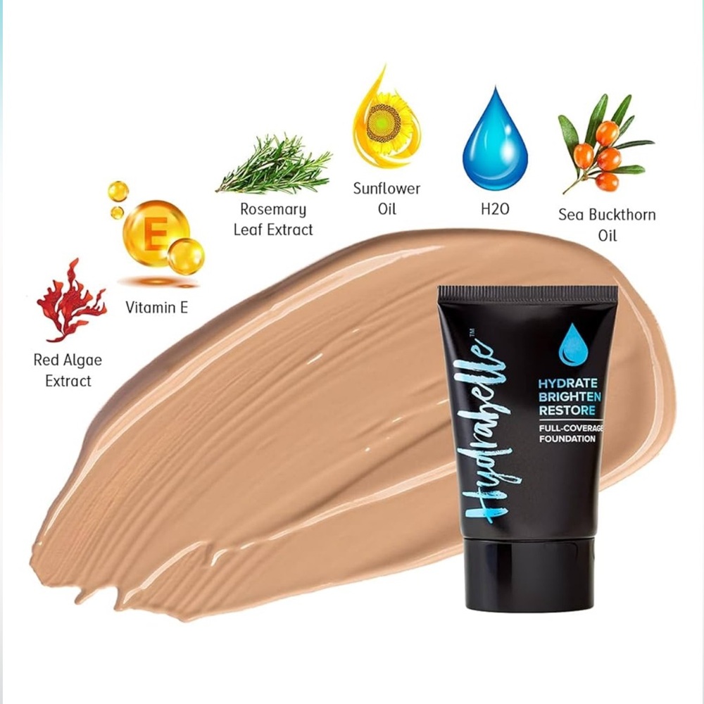 Belle Beauty Hydrabelle Full Coverage Foundation with Luxe Foundation Brush - Picture 5 of 11